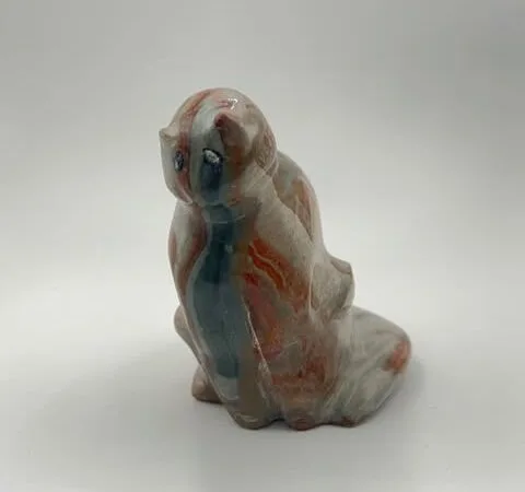 Chat en Jaspe Polychrome