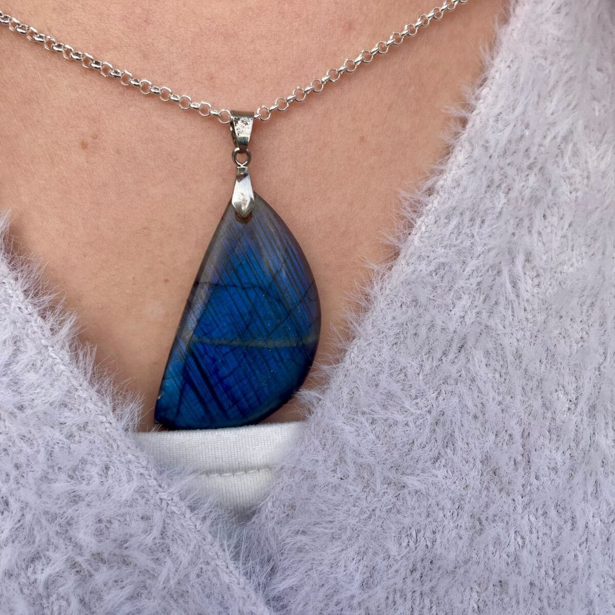 Collier Goutte en Labradorite