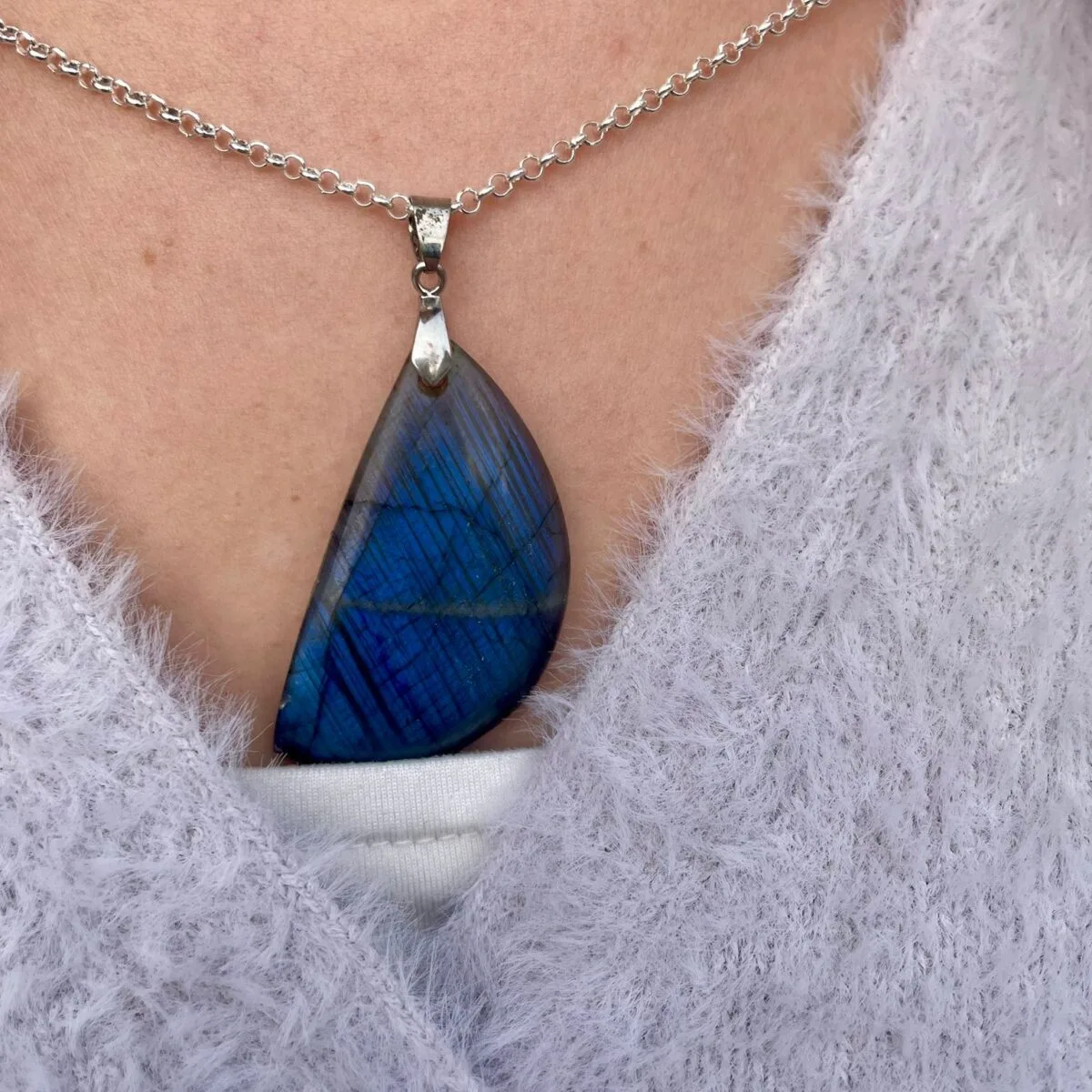 Collier Goutte en Labradorite