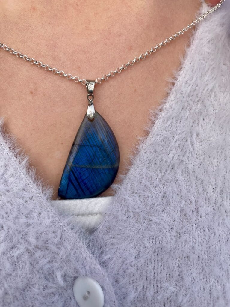 Collier Goutte en Labradorite