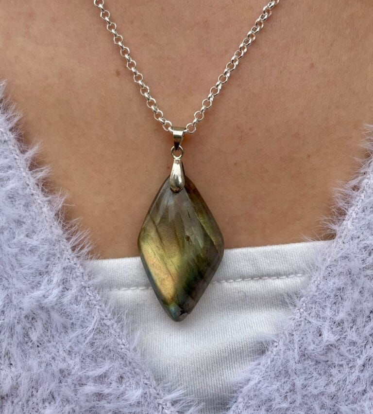 Pendentif en Labradorite (losange)