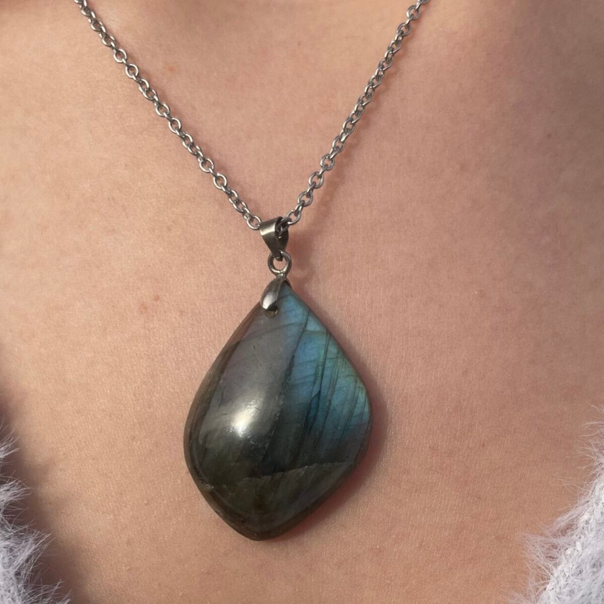 Collier Goutte en Labradorite