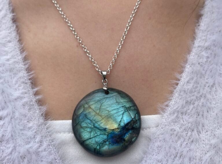 Collier rond en Labradorite