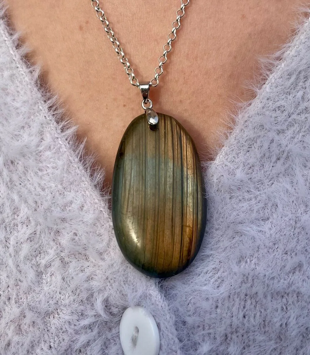Pendentif en Labradorite (ovale)