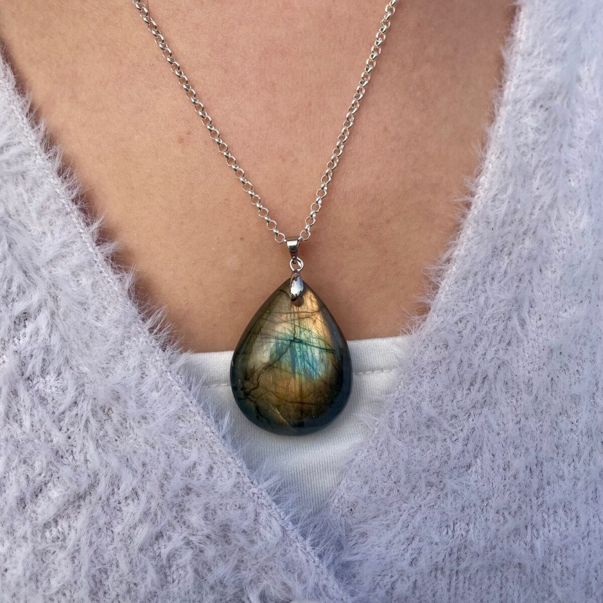 Pendentif en labradorite
