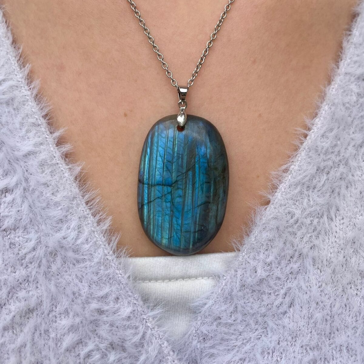 Pendentif en Labradorite (ovale)