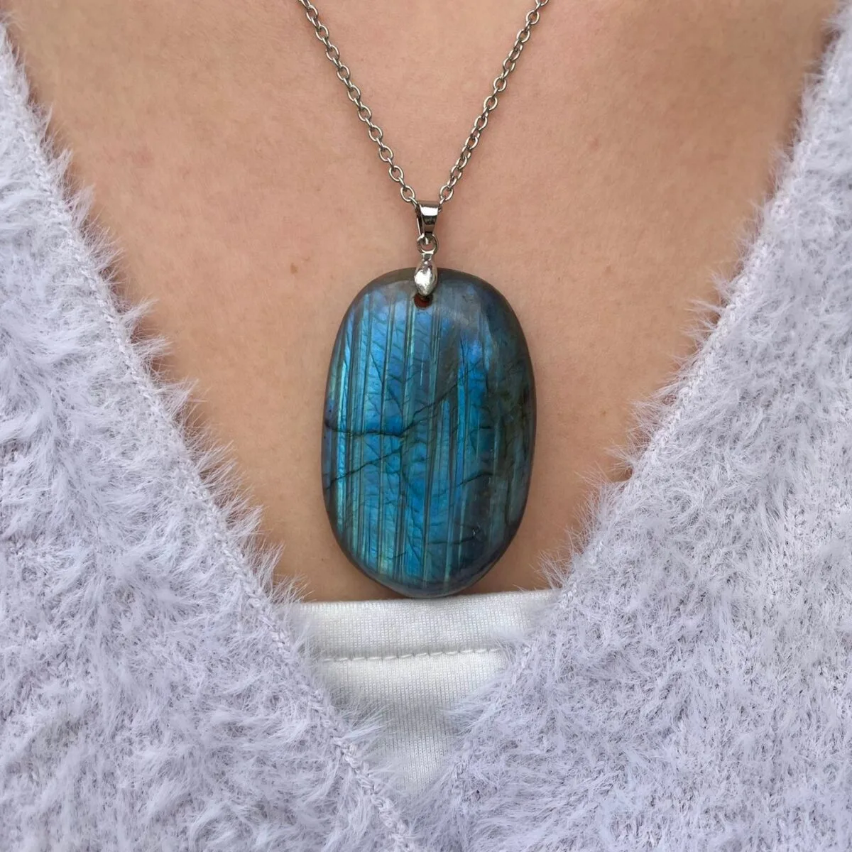 Pendentif en Labradorite (ovale)