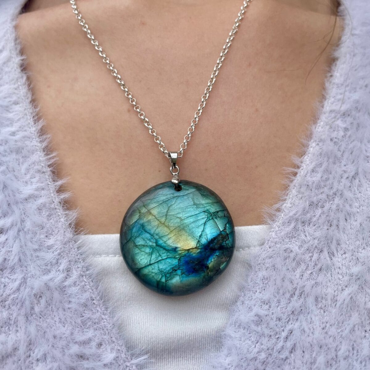 Pendentif en labradorite