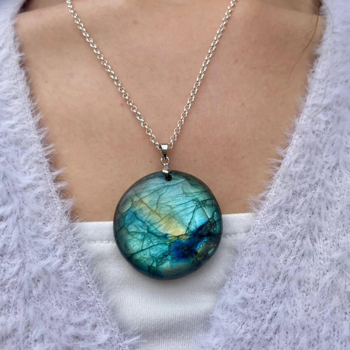 Pendentif en labradorite