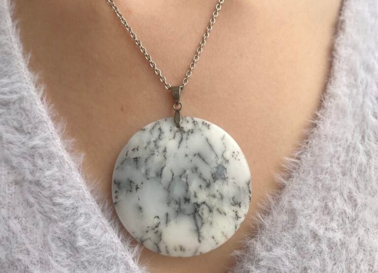 Pendentif en Agate Dendritique