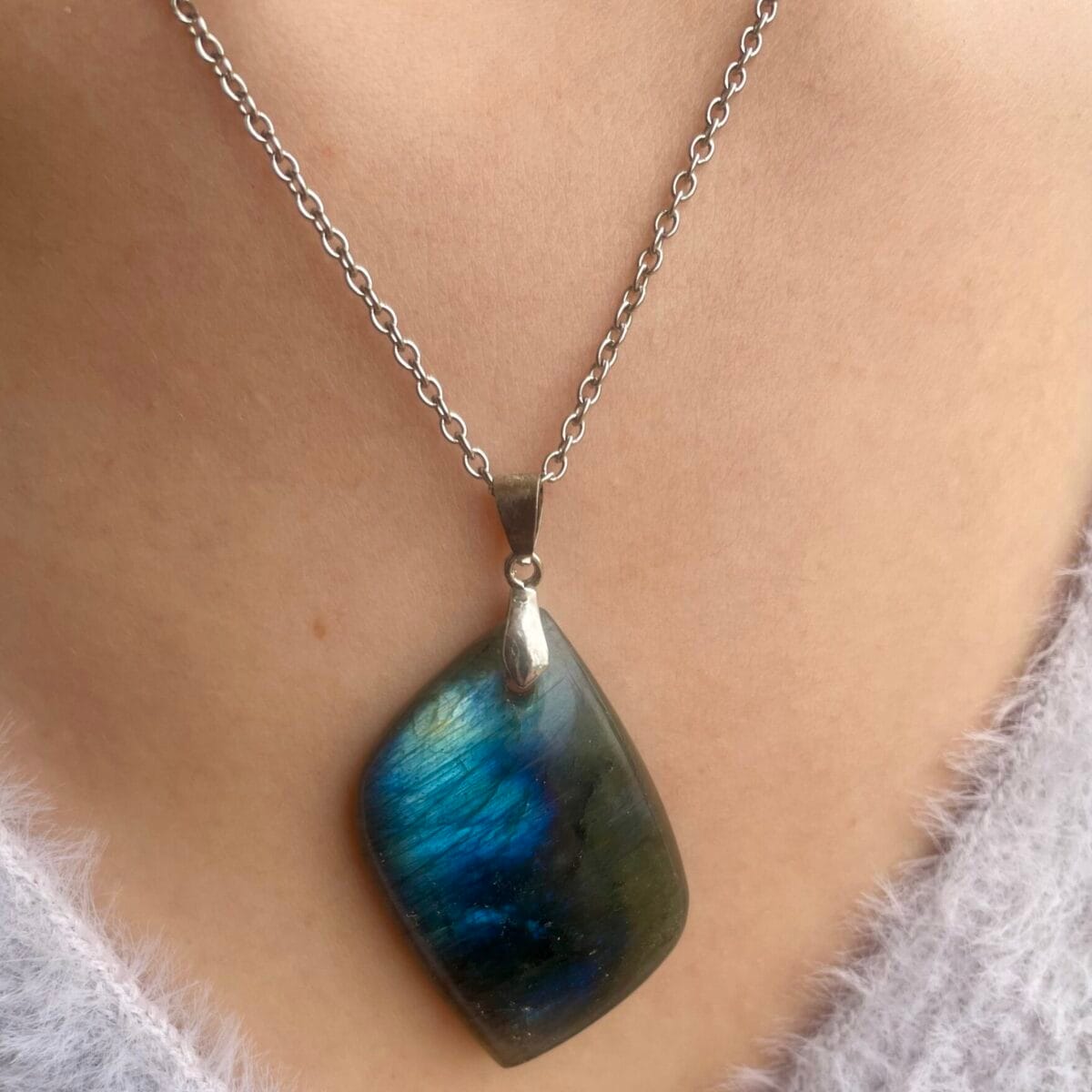 Pendentif en labradorite