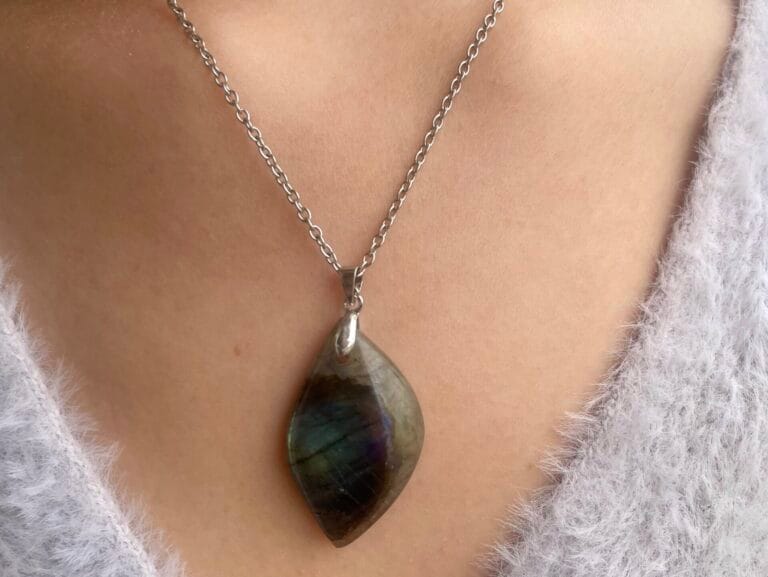 Pendentif en labradorite