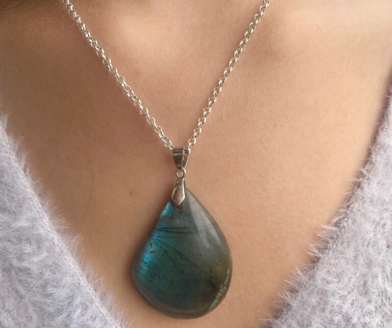 Pendentif en labradorite