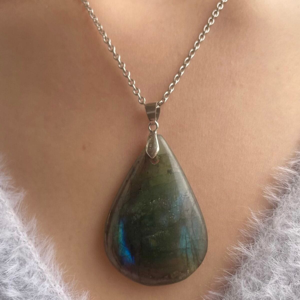 Pendentif en labradorite