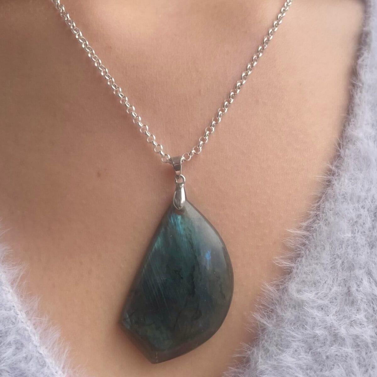 Pendentif en labradorite