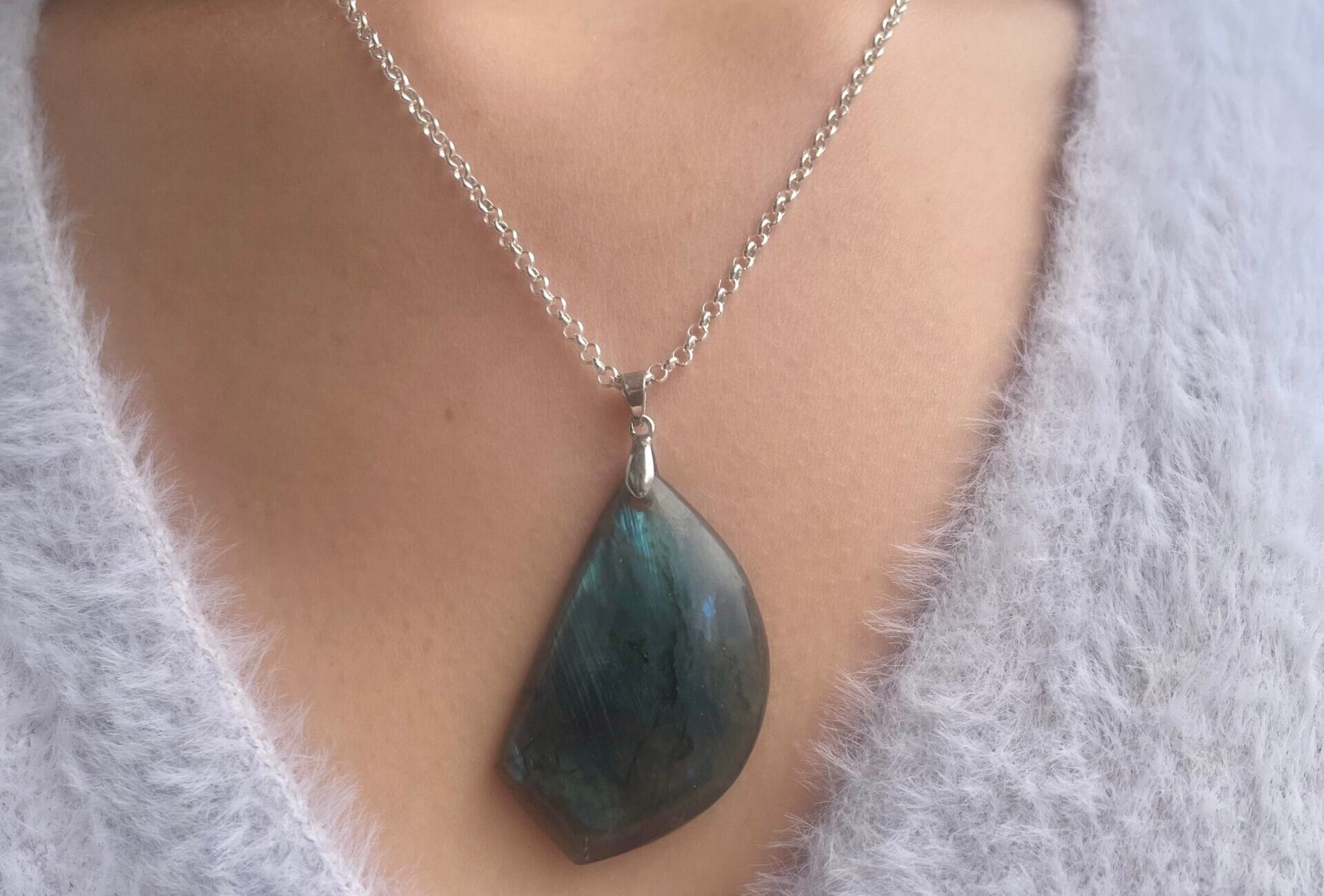 Pendentif en labradorite