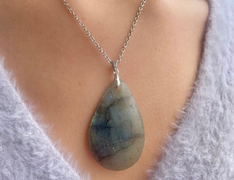Pendentif en labradorite