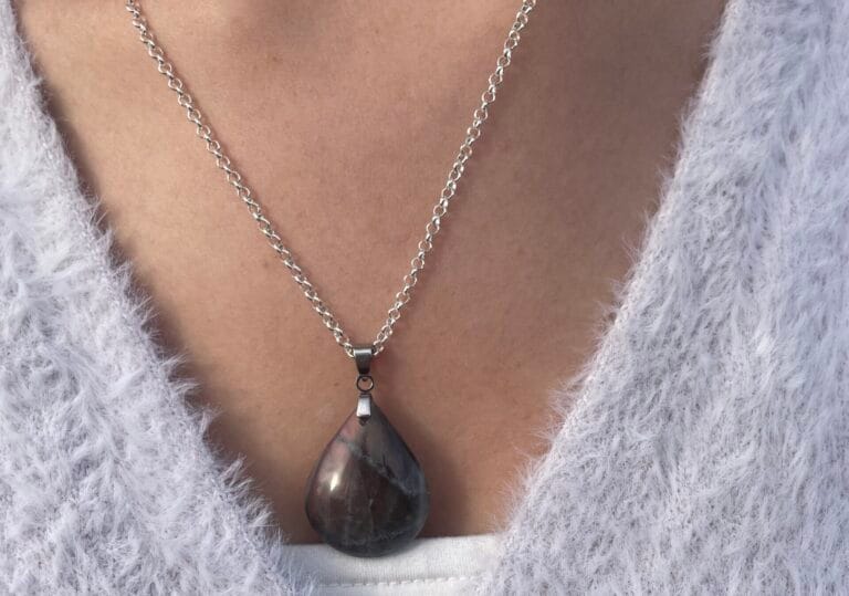 Pendentif goutte en Labradorite