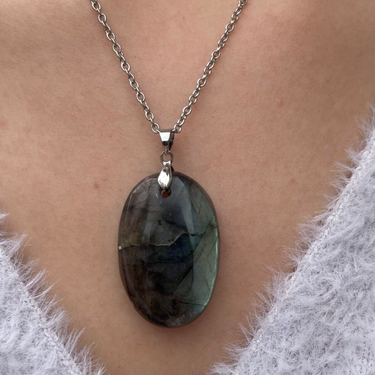 Pendentif en Labradorite (ovale)