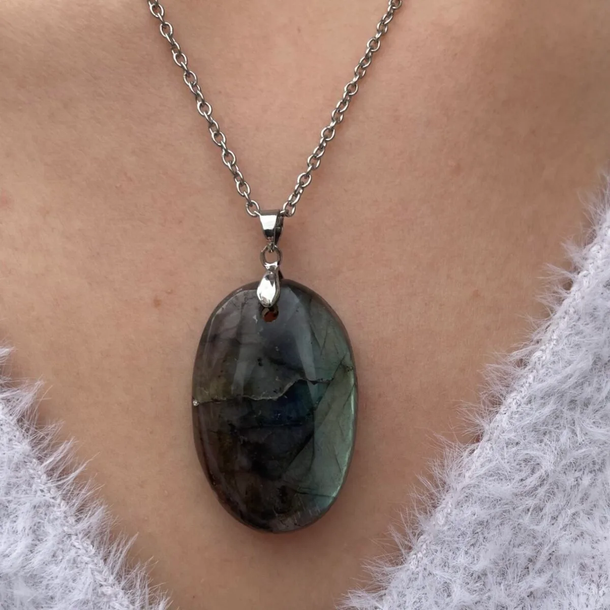 Pendentif en Labradorite (ovale)