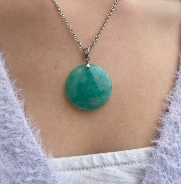 Pendentif en Amazonite (rond)