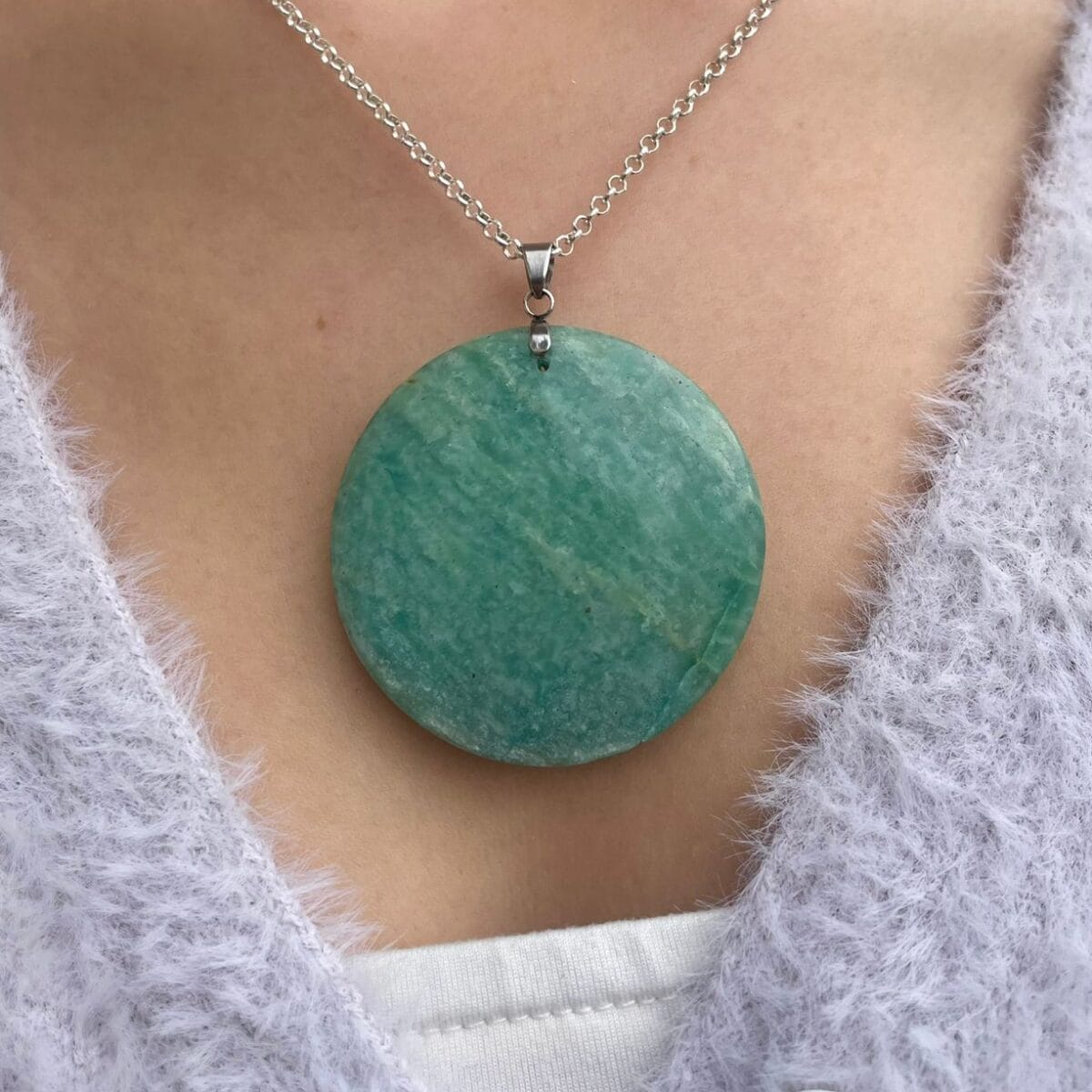 Pendentif en Amazonite (rond)