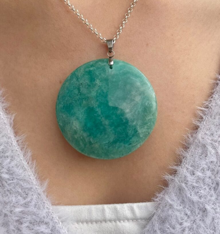 Pendentif en Amazonite (rond)