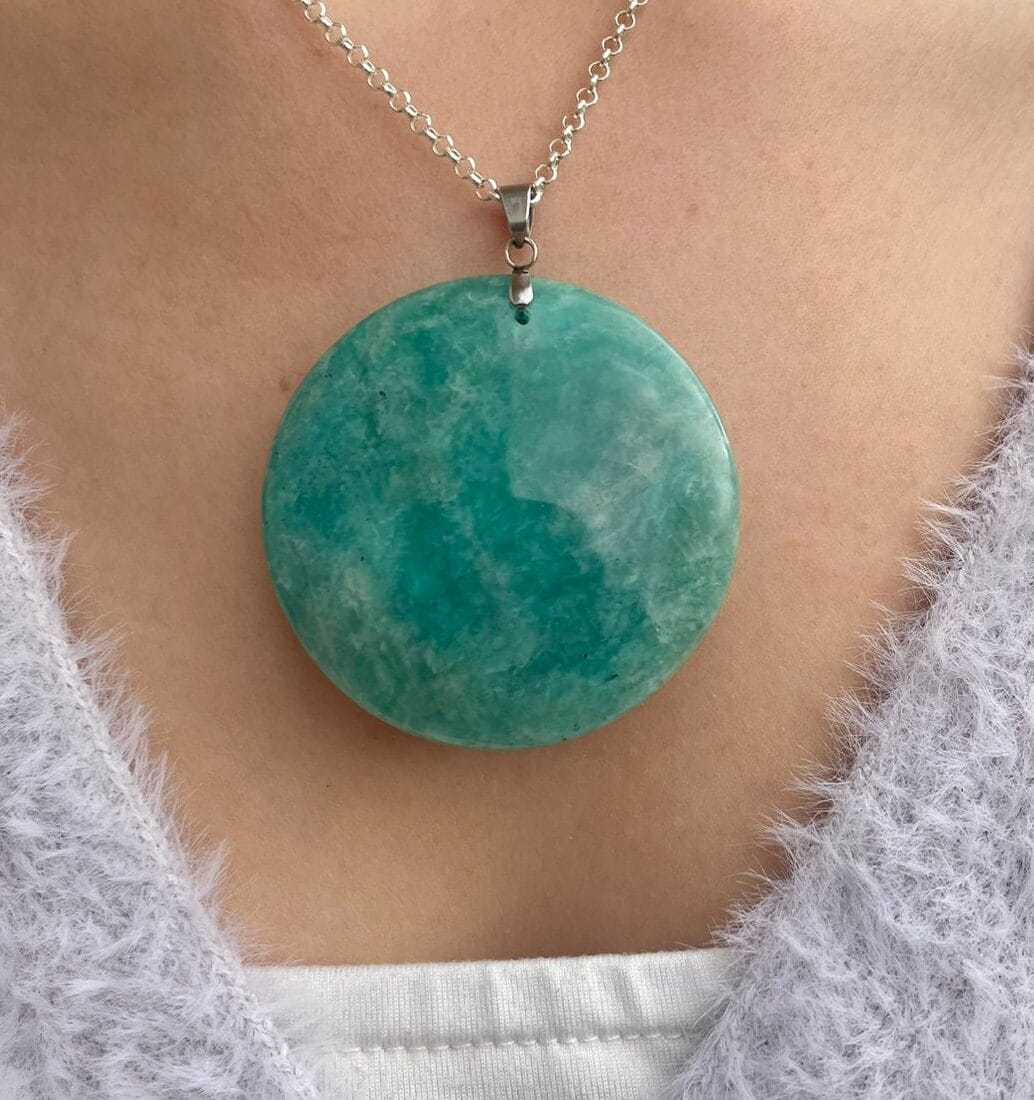 Pendentif en Amazonite (rond)