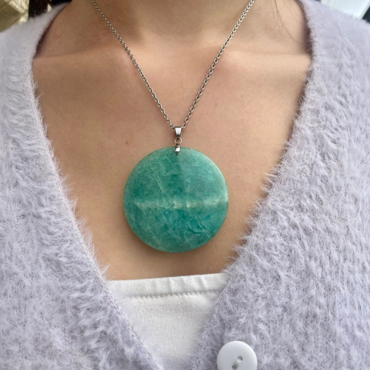 Pendentif en Amazonite (rond)