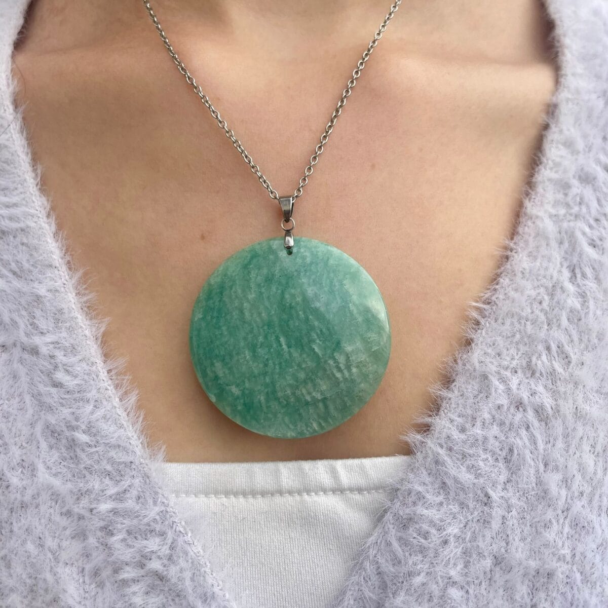 Pendentif en Amazonite (rond)