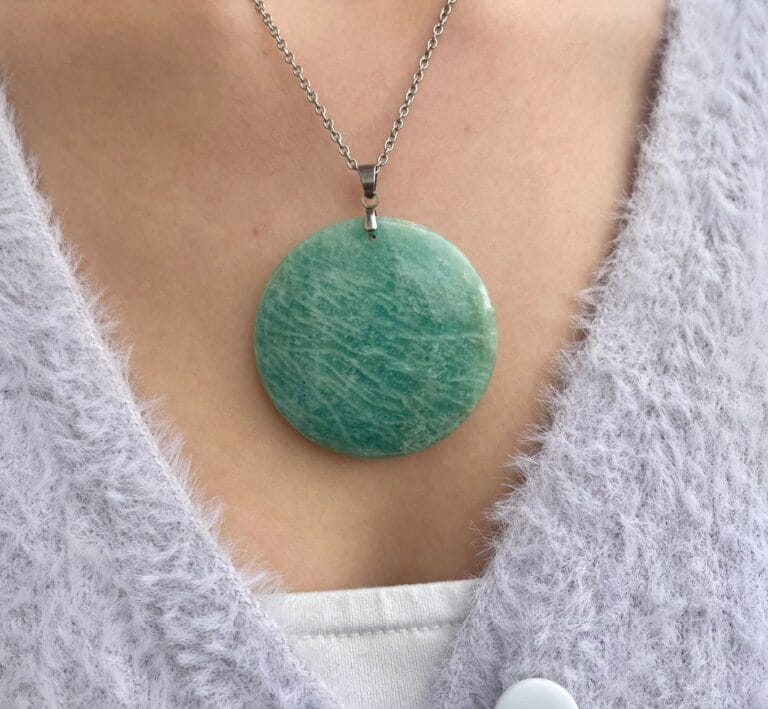 Pendentif en Amazonite (rond)