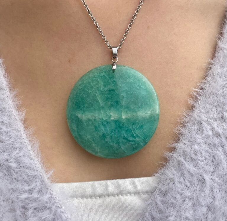 Pendentif en Amazonite (rond)