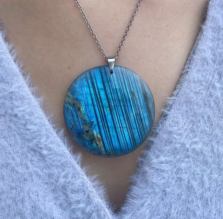 Pendentif en Labradorite (rond)