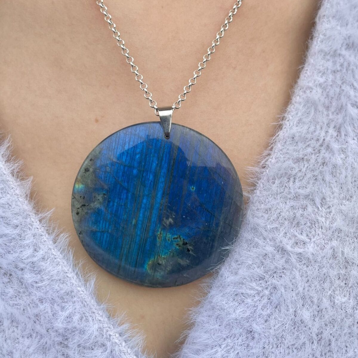 Pendentif en Labradorite (rond)