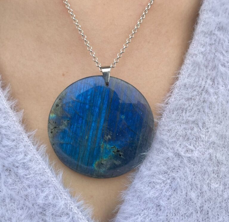 Pendentif en Labradorite (rond)