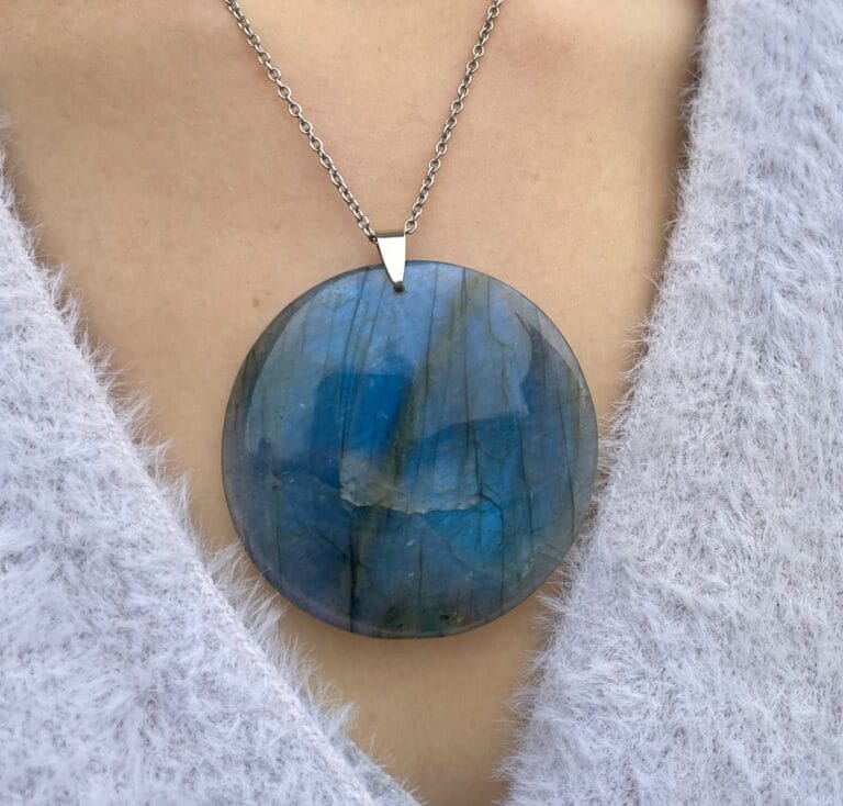 Pendentif en Labradorite (rond)