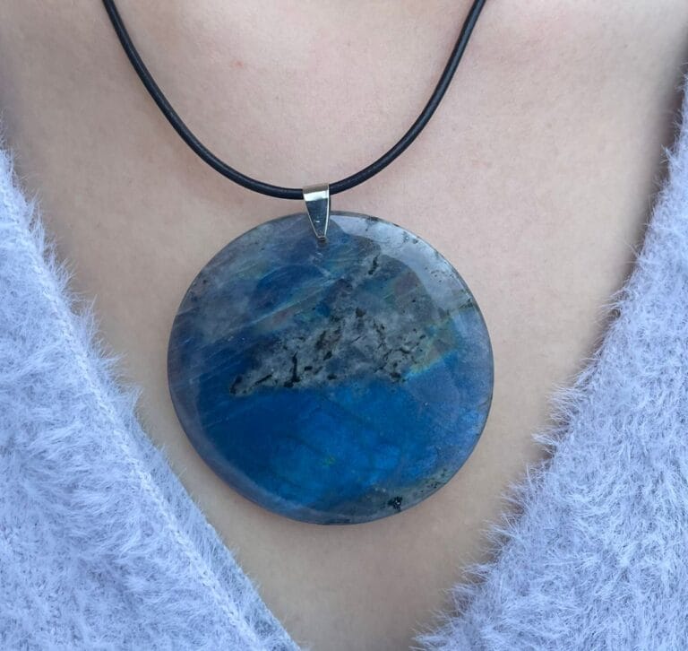 Pendentif en Labradorite (rond)