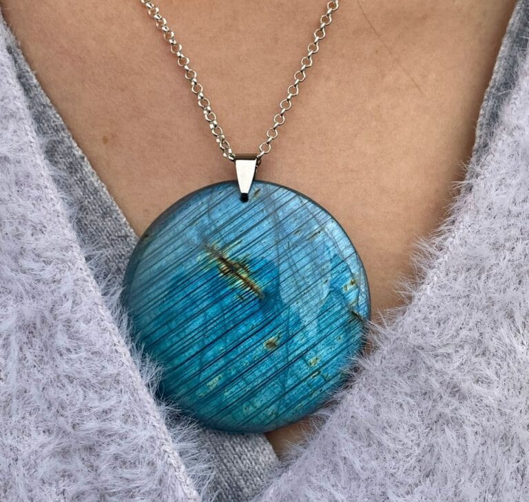 Pendentif en Labradorite (rond)