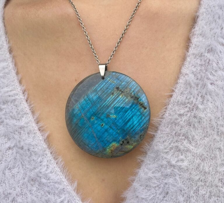 Pendentif en Labradorite (rond)