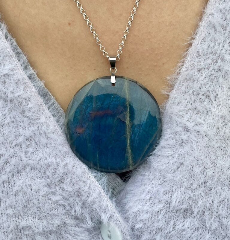 Pendentif en Labradorite (rond)