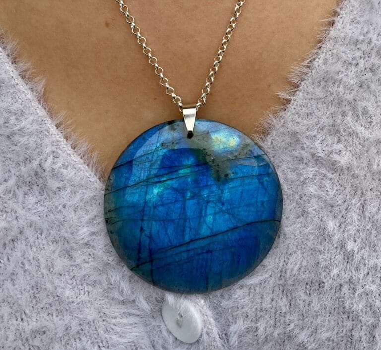 Pendentif en Labradorite (rond)