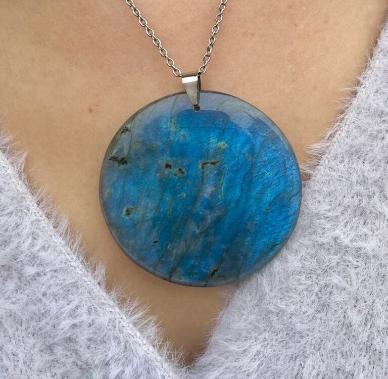 Pendentif en Labradorite (rond)