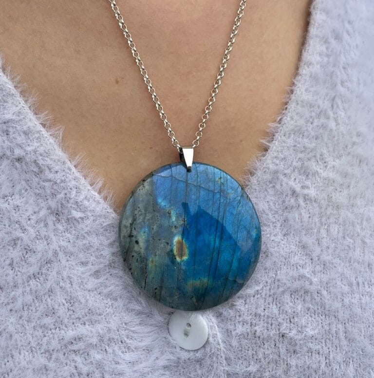 Pendentif en Labradorite (rond)