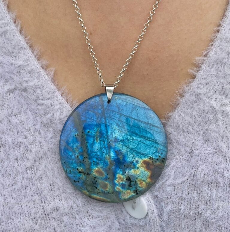 Pendentif en Labradorite (rond)