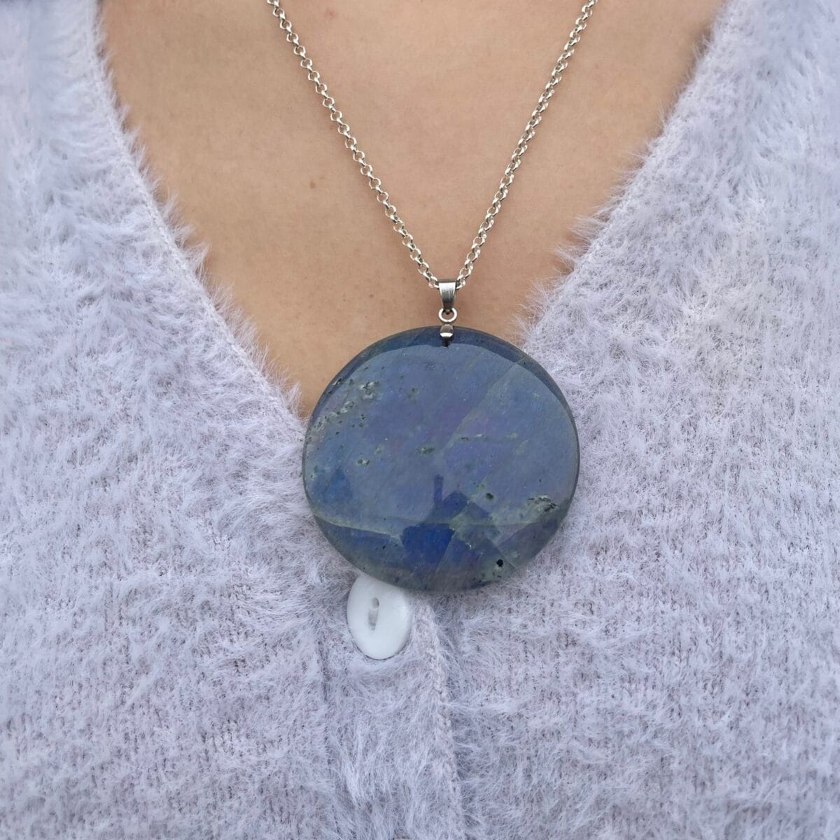 Pendentif en Labradorite (rond)