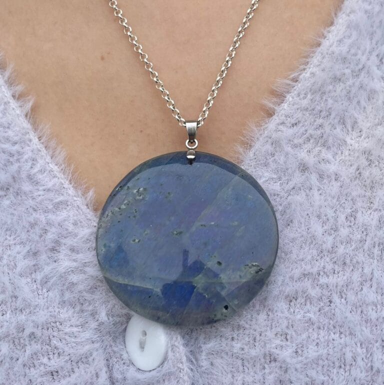 Pendentif en Labradorite (rond)