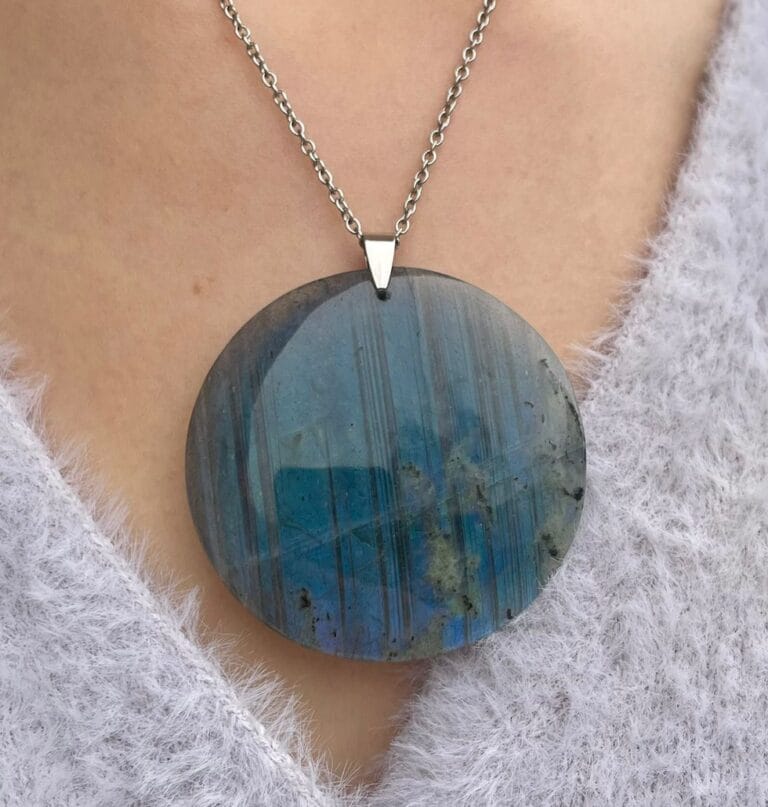 Pendentif en Labradorite (rond)