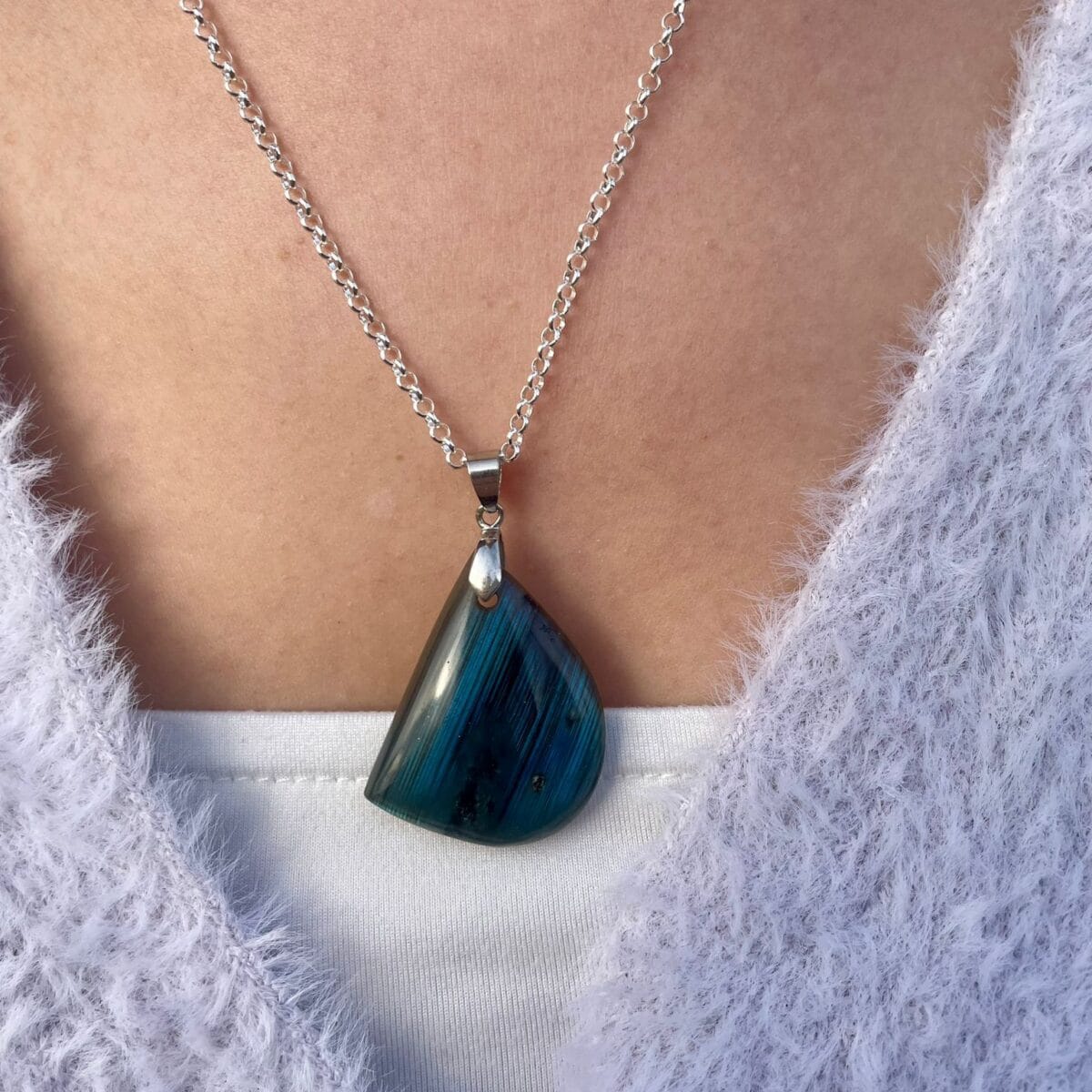 pendentif en labradorite