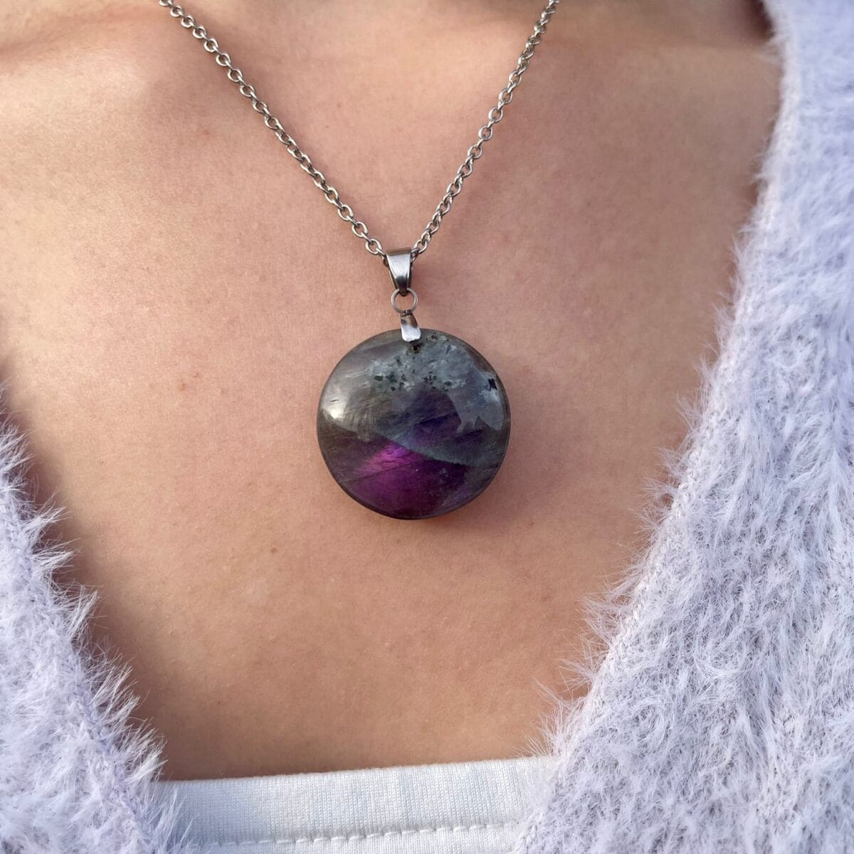 Pendentif en labradorite